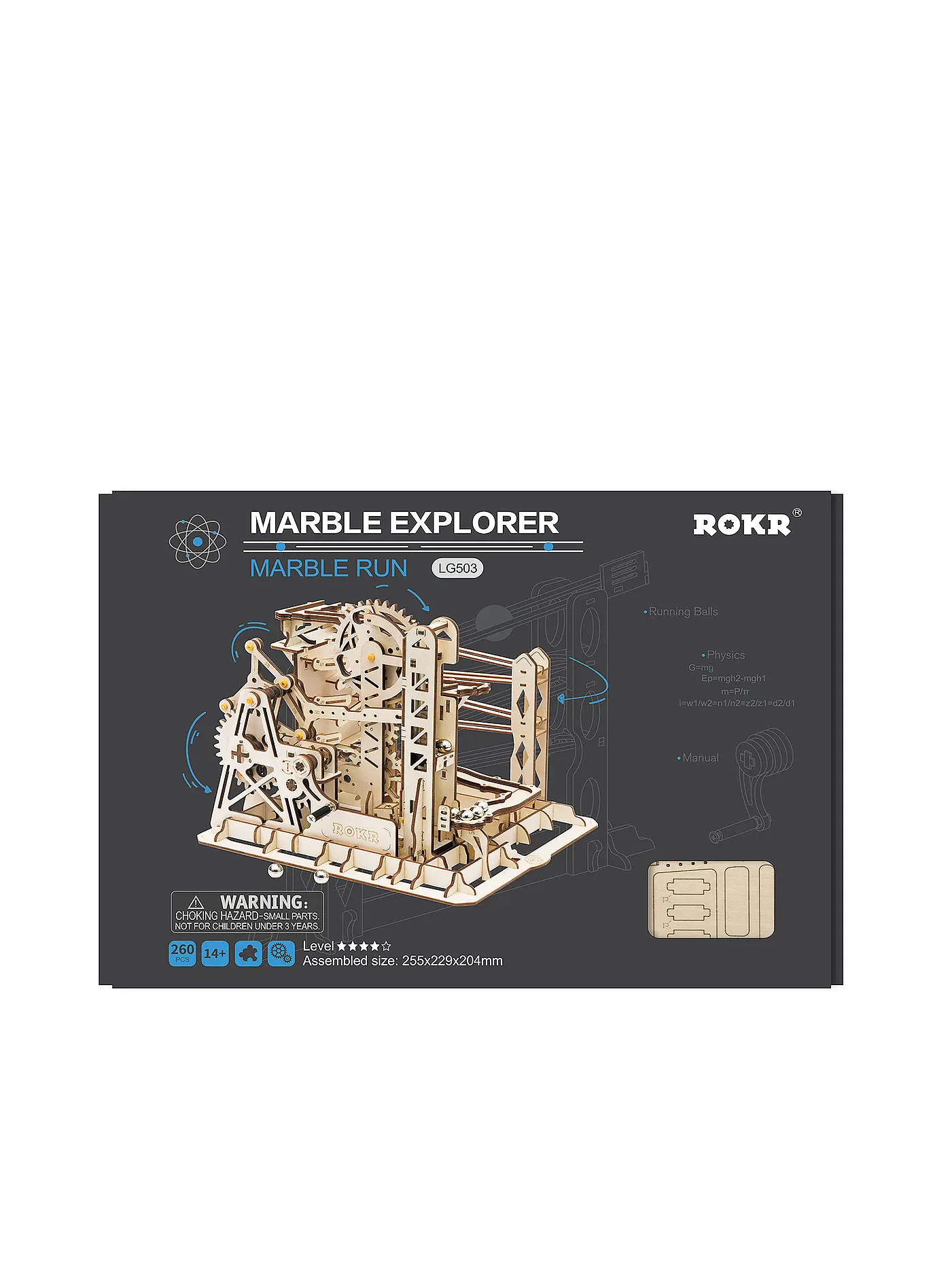 ROBOTIME | 3D Konstruktion - Marble Explorer LG503 Swingback Wall Marble Run Set | 